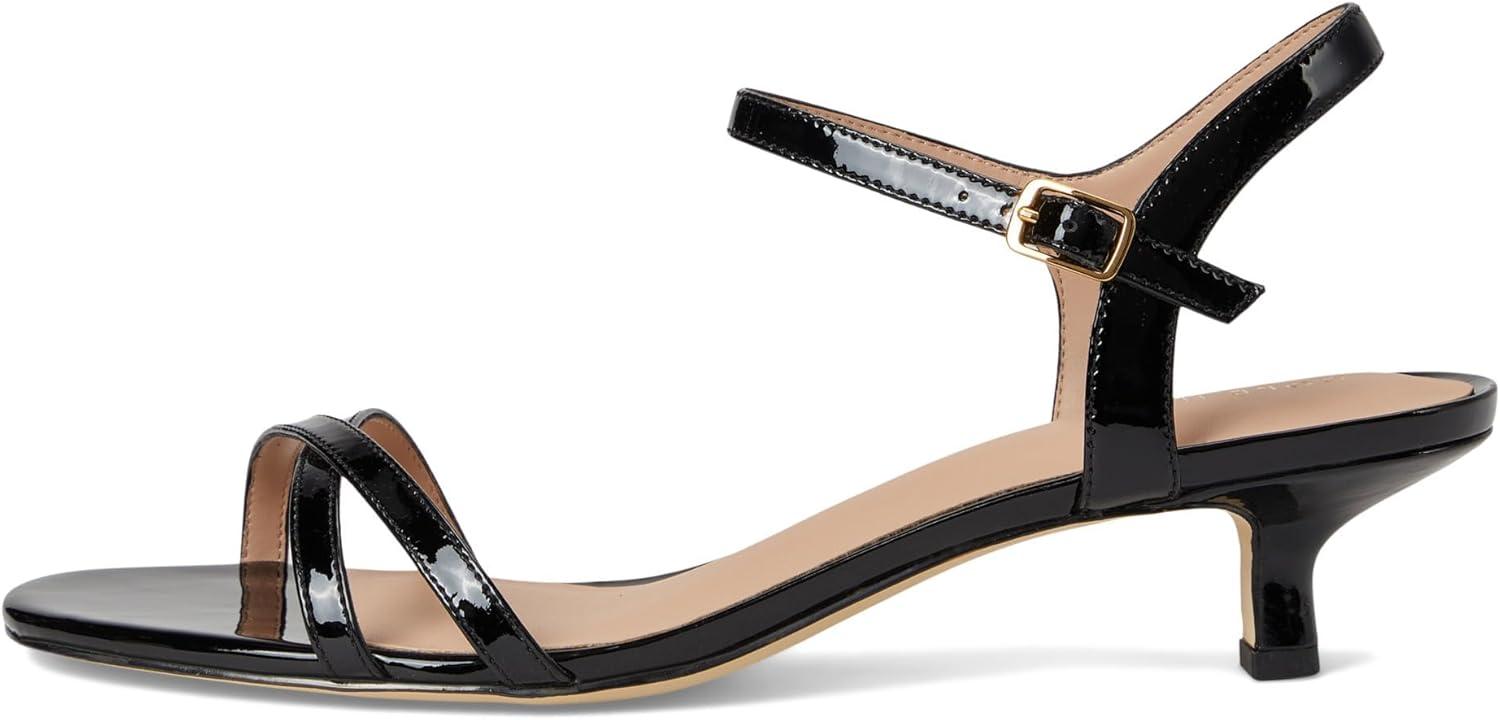 image:imageCole Haan womens Leni Kitten Heel Strappy 40mmBlack Patent Ltr
