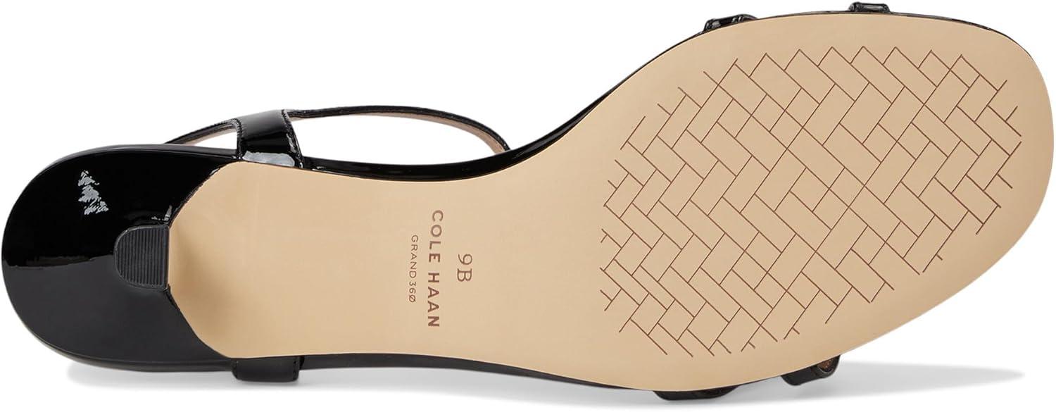 image:imageCole Haan womens Leni Kitten Heel Strappy 40mmBlack Patent Ltr