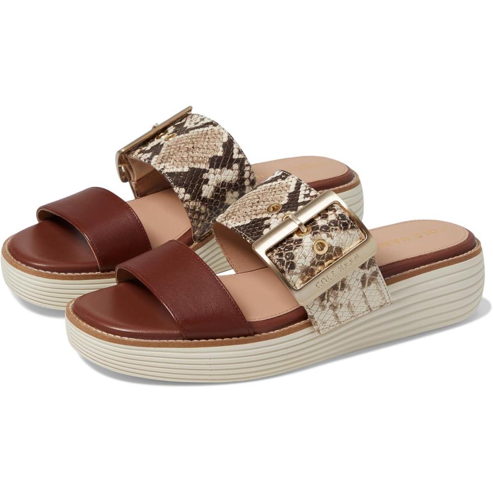 image:imageCole Haan womens Originalgrand Platform SlidesSandollar Snake PrintDk CuoioIvory