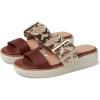 Sandollar Snake Print/Dk Cuoio/Ivory