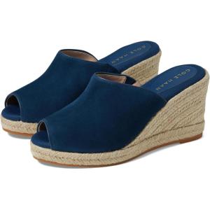 Cole Haan Womens Cloudfeel Southcrest Mule(Blue Wing Teal Suede – Metallic Blue)