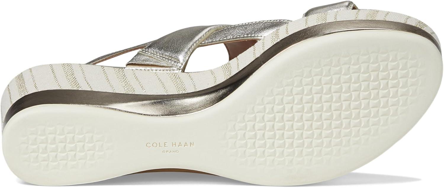 image:imageCole Haan womens Aislin Wedge SandalSoft Gold LeatherCanvas