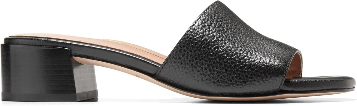 image:imageCole Haan womens Calli Single Band Block HeelBlack LeatherPrincess