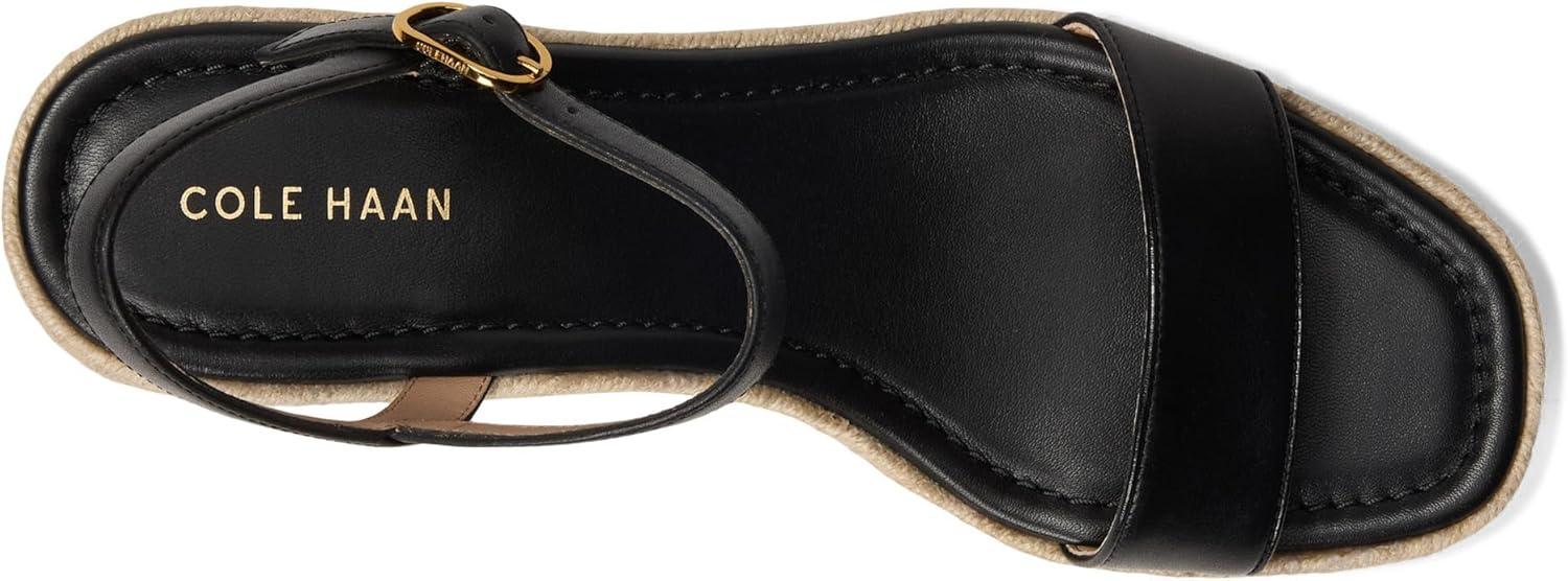 image:imageCole Haan womens Cloudfeel Keeton Espadrille FlatformBlack Leather