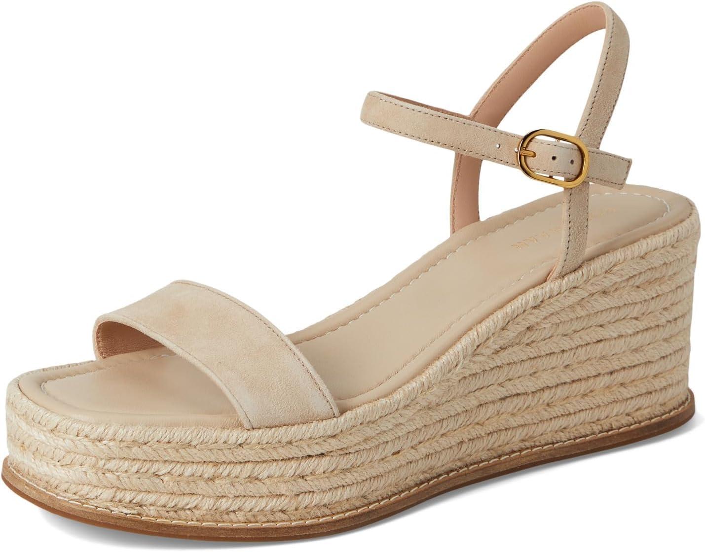 image:imageCole Haan womens Cloudfeel Keeton Espadrille FlatformLight Sesame SuedeIvory