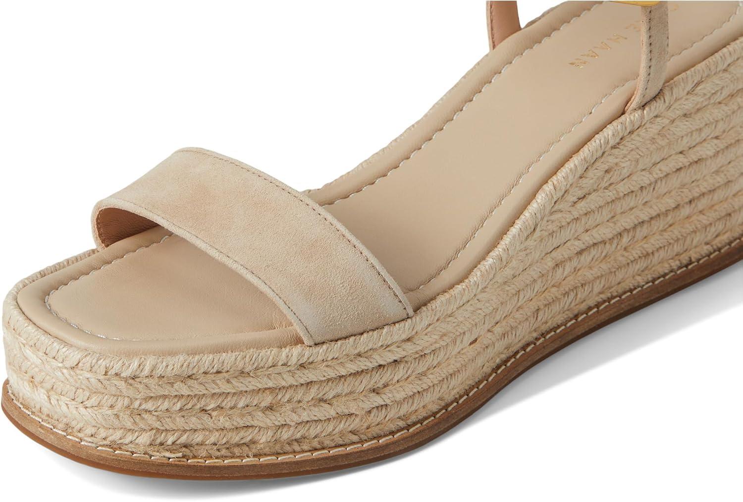 image:imageCole Haan womens Cloudfeel Keeton Espadrille FlatformLight Sesame SuedeIvory