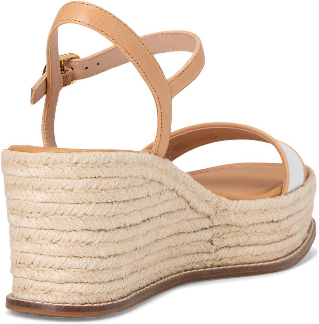 image:imageCole Haan womens Cloudfeel Keeton Espadrille FlatformWhite LeatherBiscuit