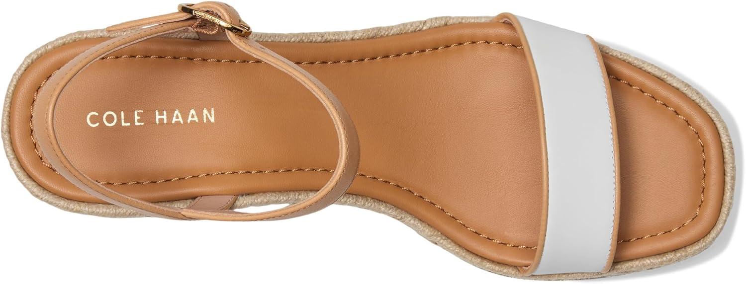 image:imageCole Haan womens Cloudfeel Keeton Espadrille FlatformWhite LeatherBiscuit