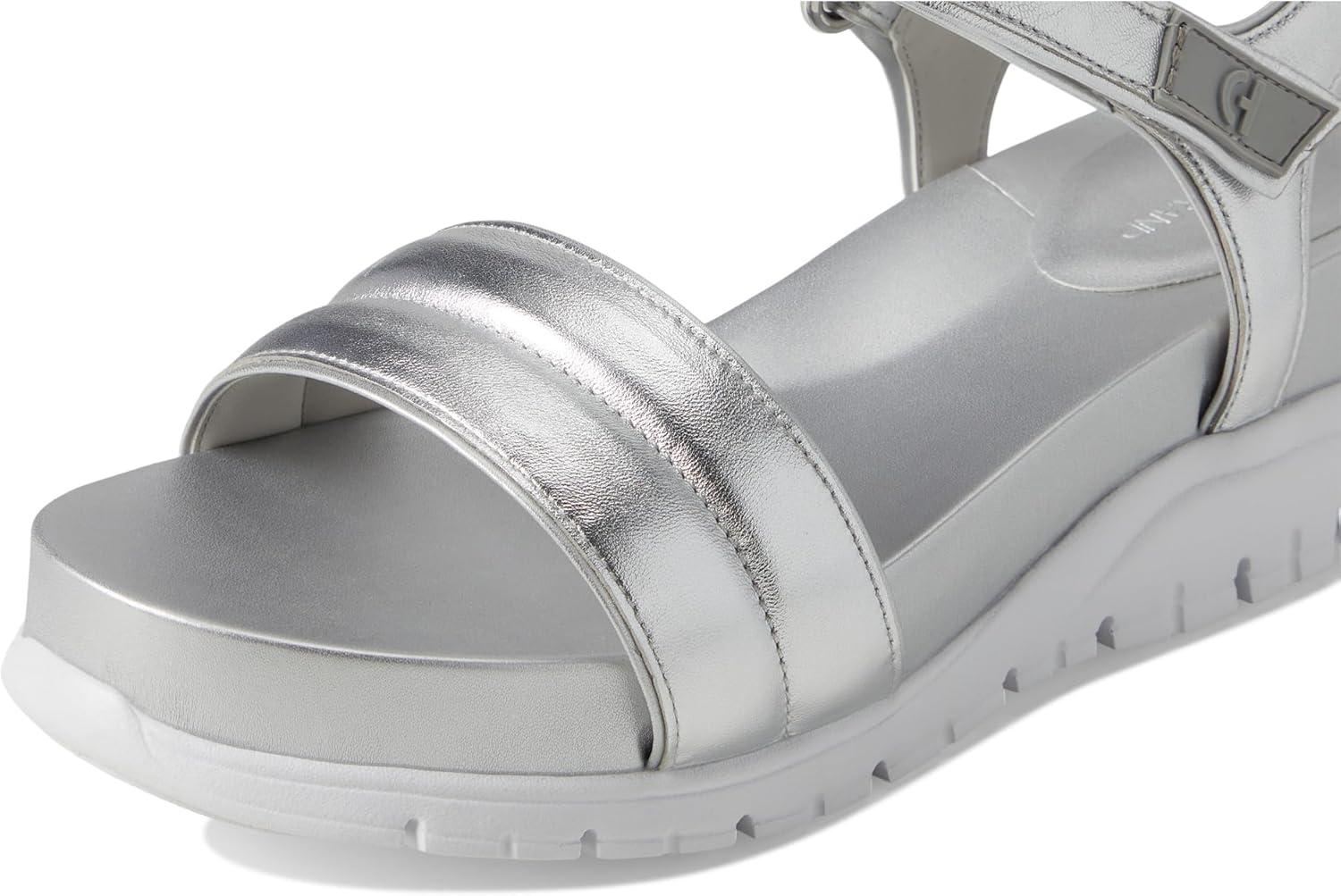 image:imageCole Haan womens Zerogrand Ankle StrapSilver TalcaWhite