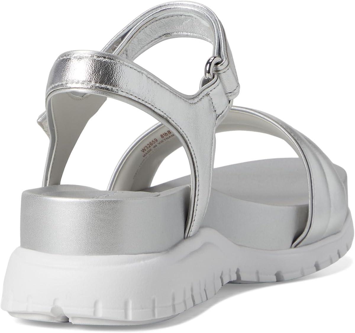 image:imageCole Haan womens Zerogrand Ankle StrapSilver TalcaWhite