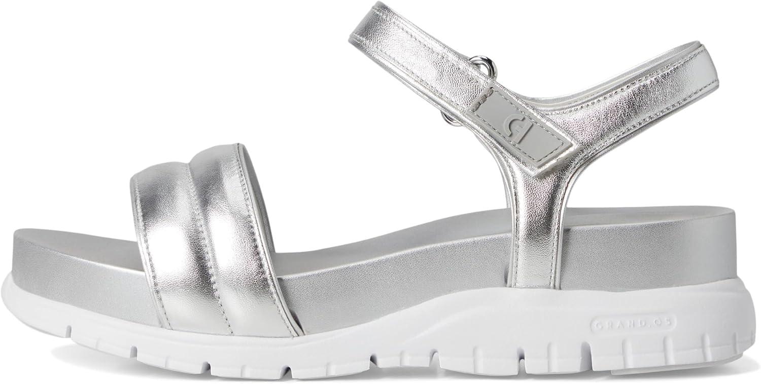 image:imageCole Haan womens Zerogrand Ankle StrapSilver TalcaWhite