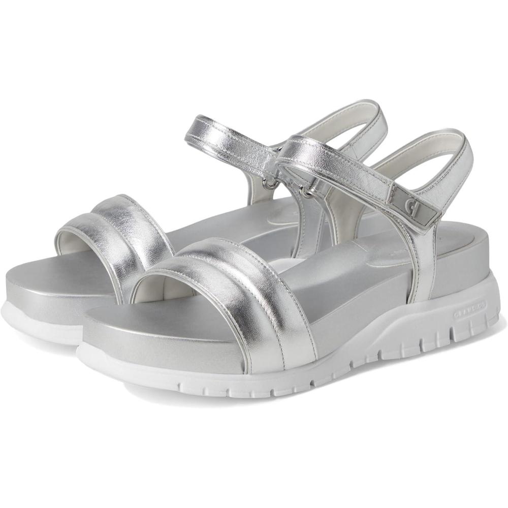 image:imageCole Haan womens Zerogrand Ankle StrapSilver TalcaWhite