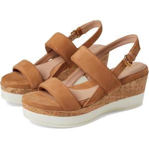 Cole Haan womens Aislin Wedge Sandal(Caramel/Natural)