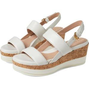 Cole Haan womens Aislin Wedge Sandal(Ivory Ltr/Nat Cork)