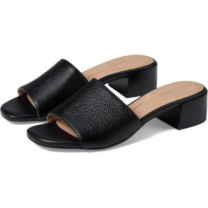 Cole Haan womens Calli Single Band Block Heel(Black Leather/Princess)