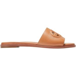 Cole Haan womens Flynn Logo Slide(Pecan Leather)