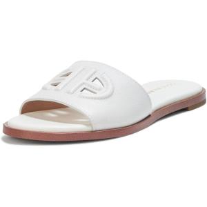 Cole Haan womens Flynn Logo Slide(White With Broguinge/White)