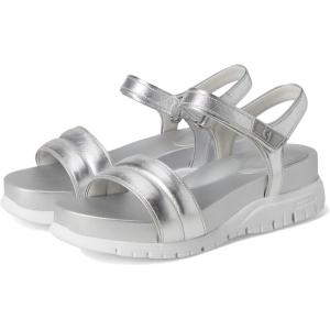 Cole Haan womens Zerogrand Ankle Strap(Silver Talca/White)