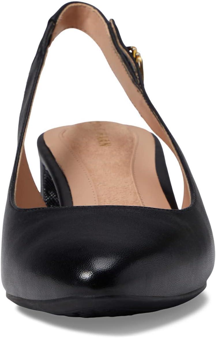 image:imageCole Haan Womens 45mm High Heel Goto SlingbackBlack Leather