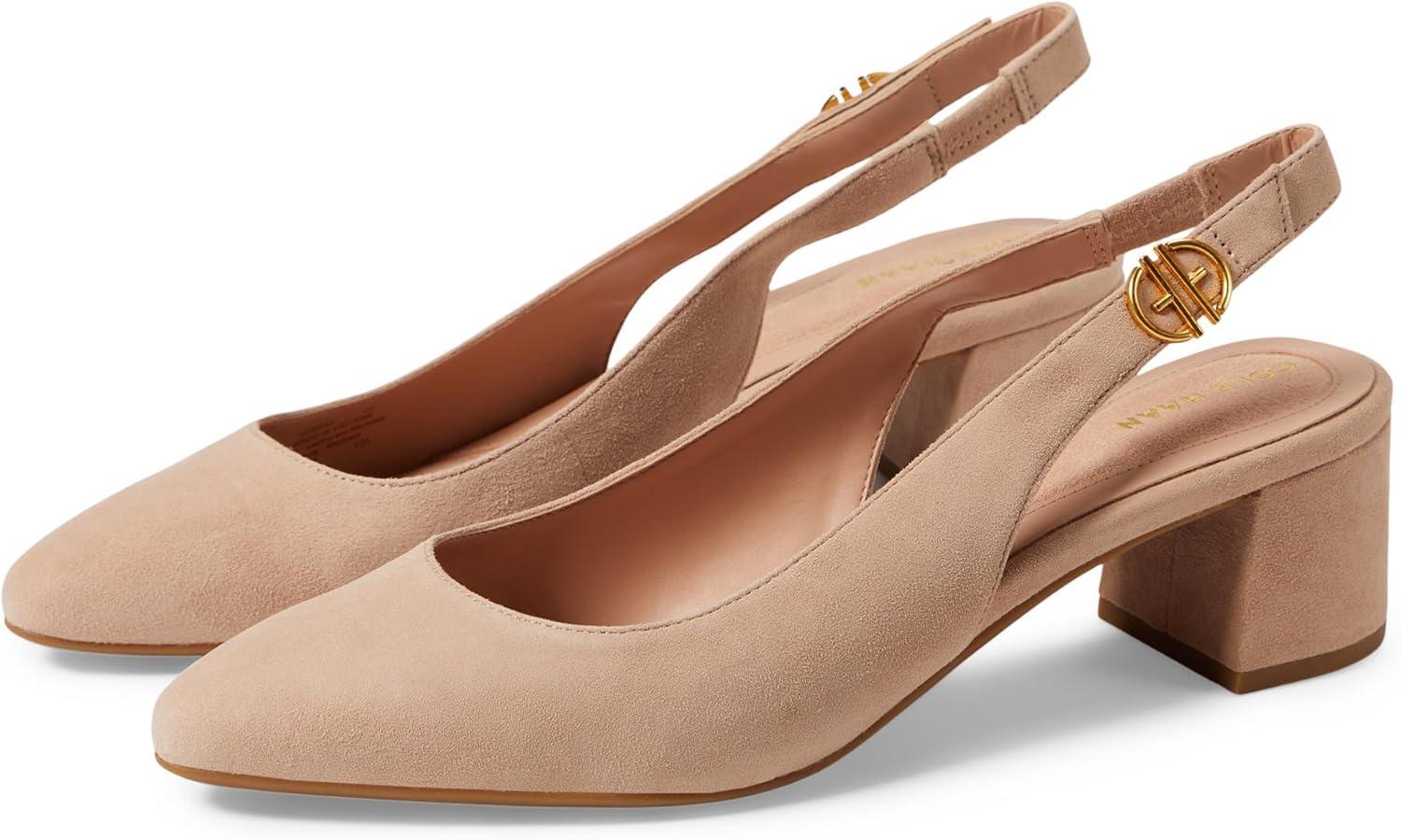 image:imageCole Haan Womens 45mm High Heel Goto SlingbackBrush Sde
