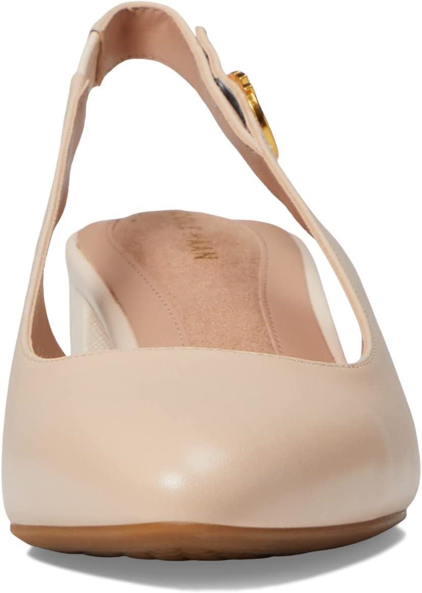 image:imageCole Haan Womens 45mm High Heel Goto SlingbackCh Bleached Tan Ltr