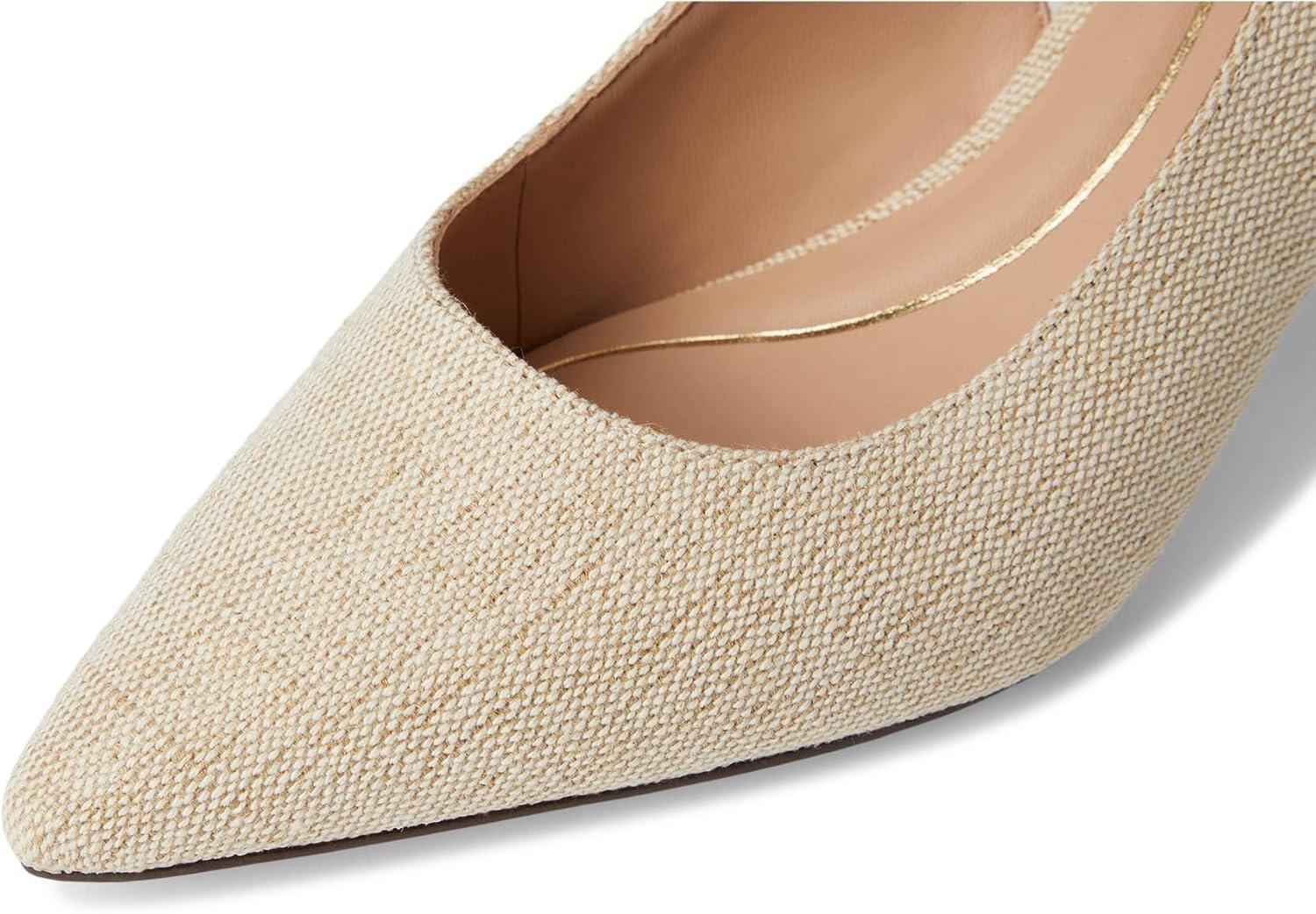 image:imageCole Haan Womens 65mm High Heel Vandam SlingNatural Canvas