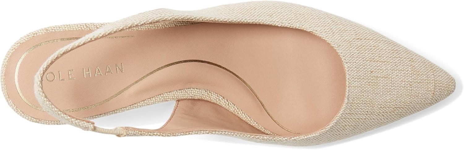 image:imageCole Haan Womens 65mm High Heel Vandam SlingNatural Canvas