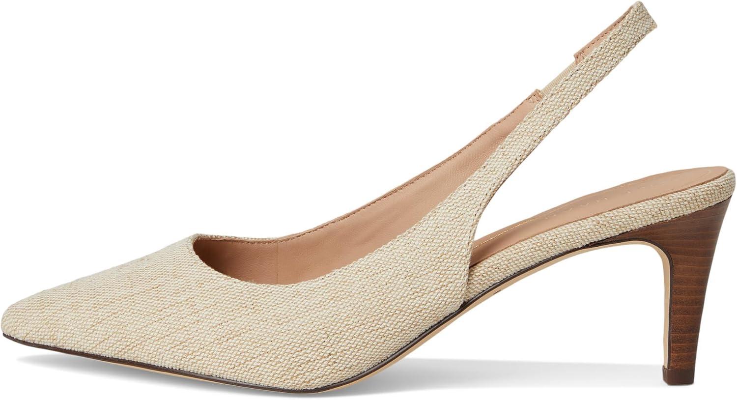 image:imageCole Haan Womens 65mm High Heel Vandam SlingNatural Canvas