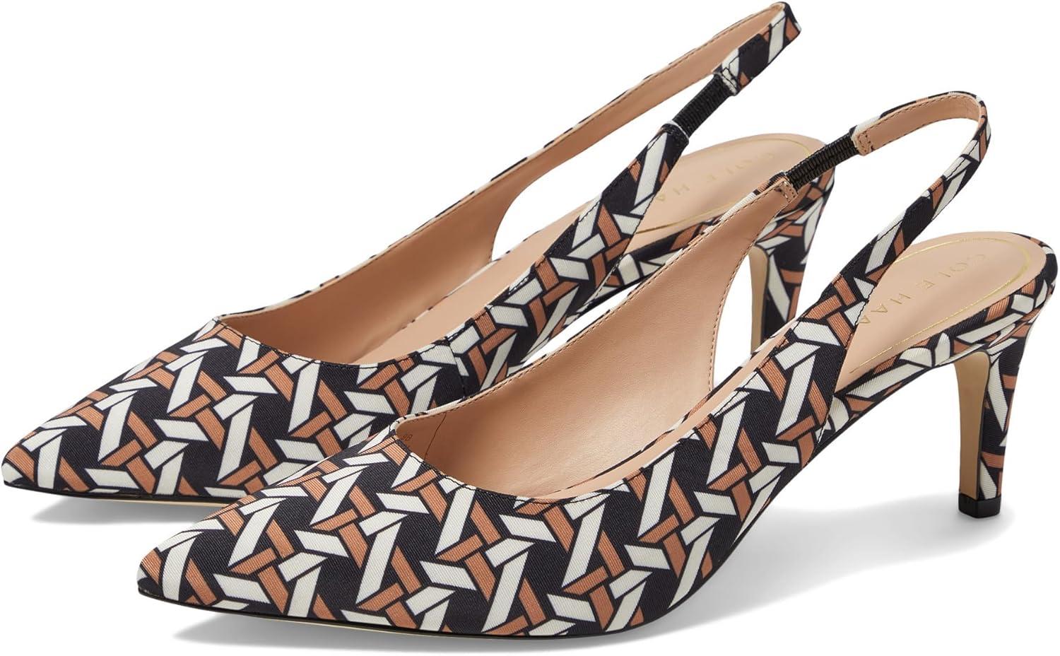image:imageCole Haan Womens 65mm High Heel Vandam SlingRattan Printed Faille