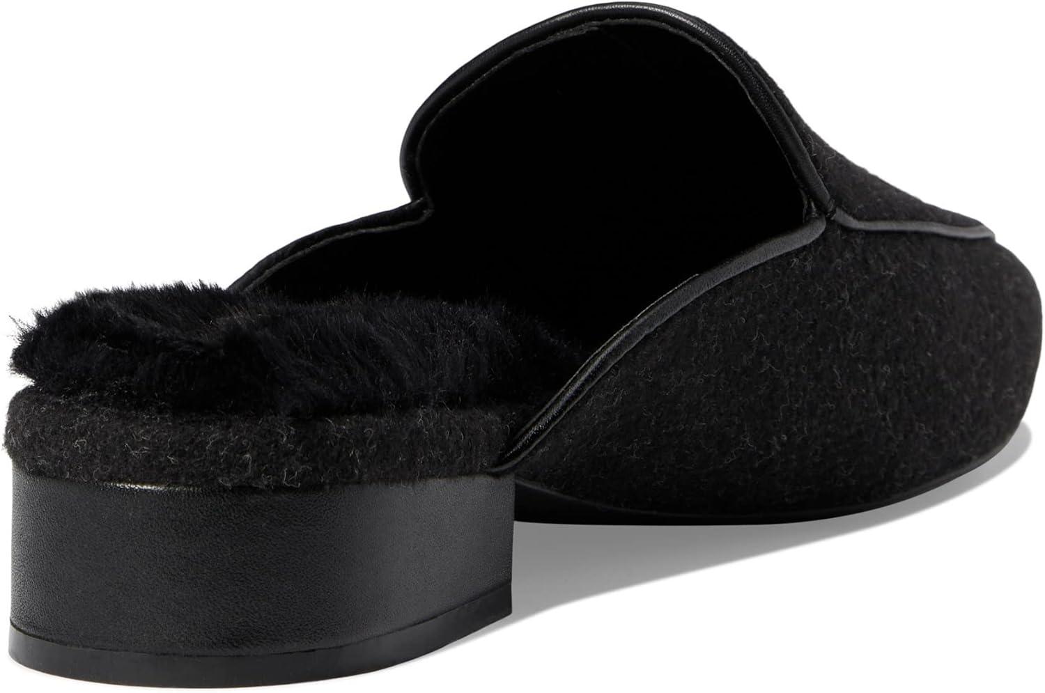 image:imageCole Haan Womens Piper MuleBlack Wool Black Faux Fur