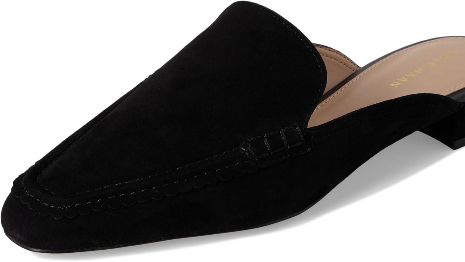 image:imageCole Haan Womens Pollina Scalloped MulesBlack Suede