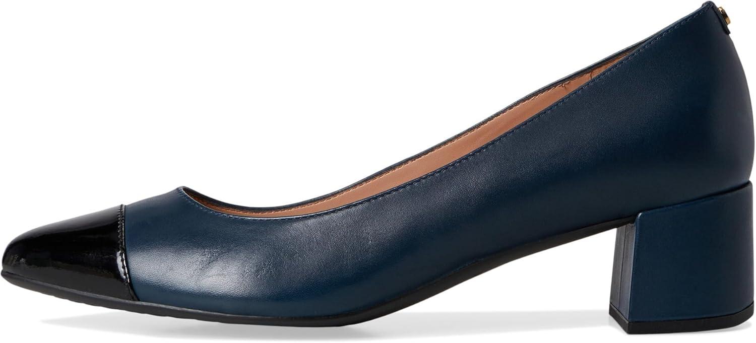 image:imageCole Haan Womens Shoes 45mm High Heel GotoNavy Blazer LtrDk Brown Stack