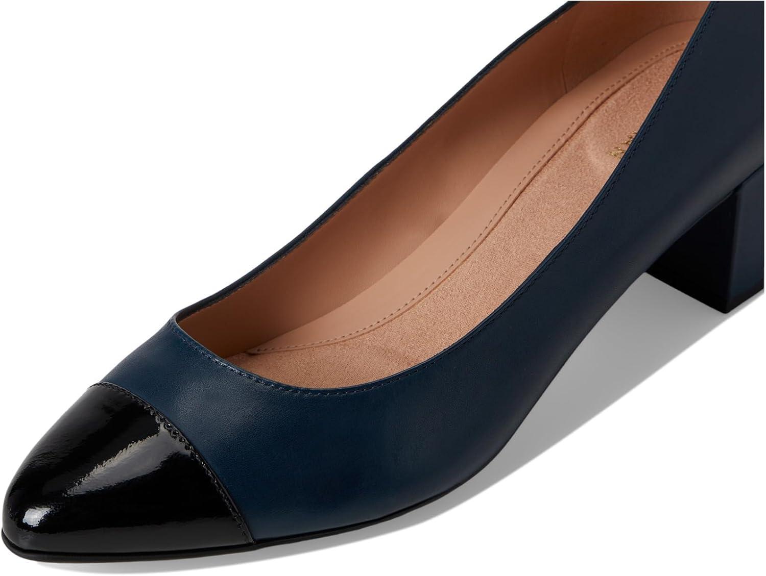 image:imageCole Haan Womens Shoes 45mm High Heel GotoNavy Blazer LtrDk Brown Stack