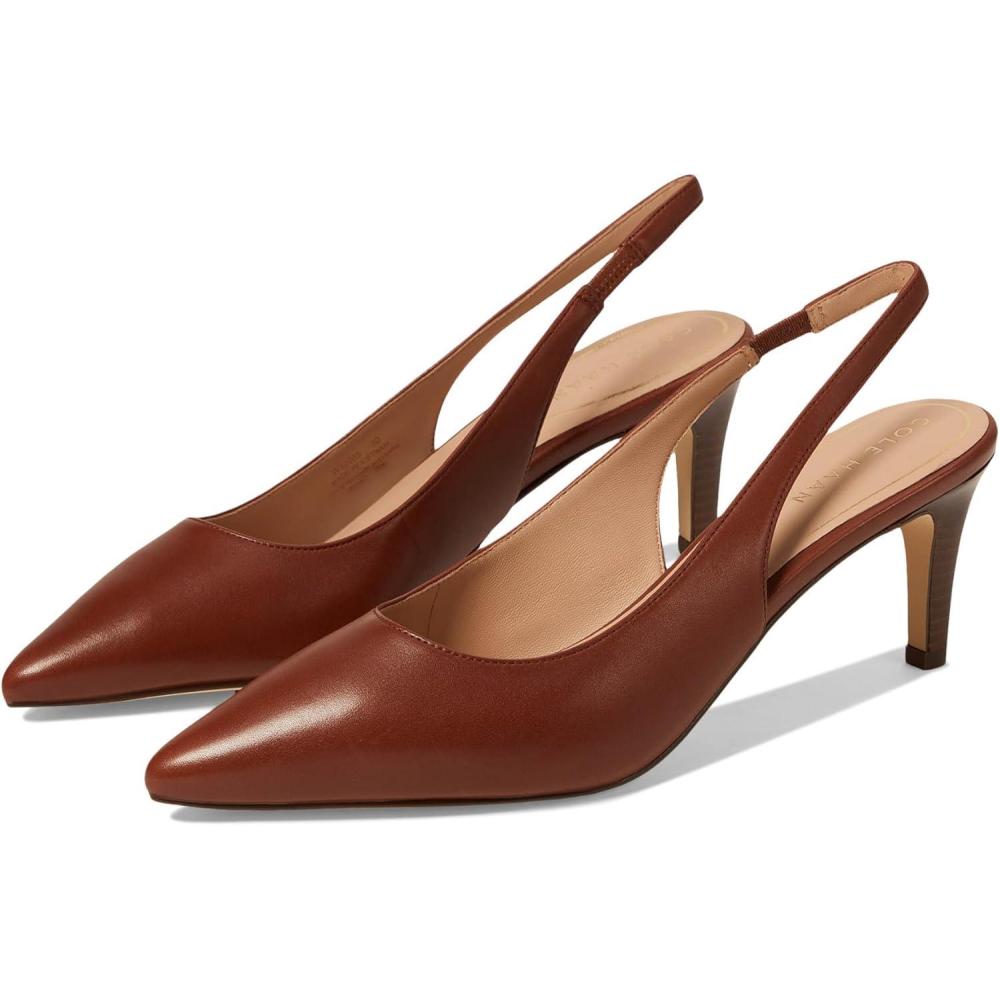 image:imageCole Haan Womens 65mm High Heel Vandam SlingBiscuitCuoioIvory