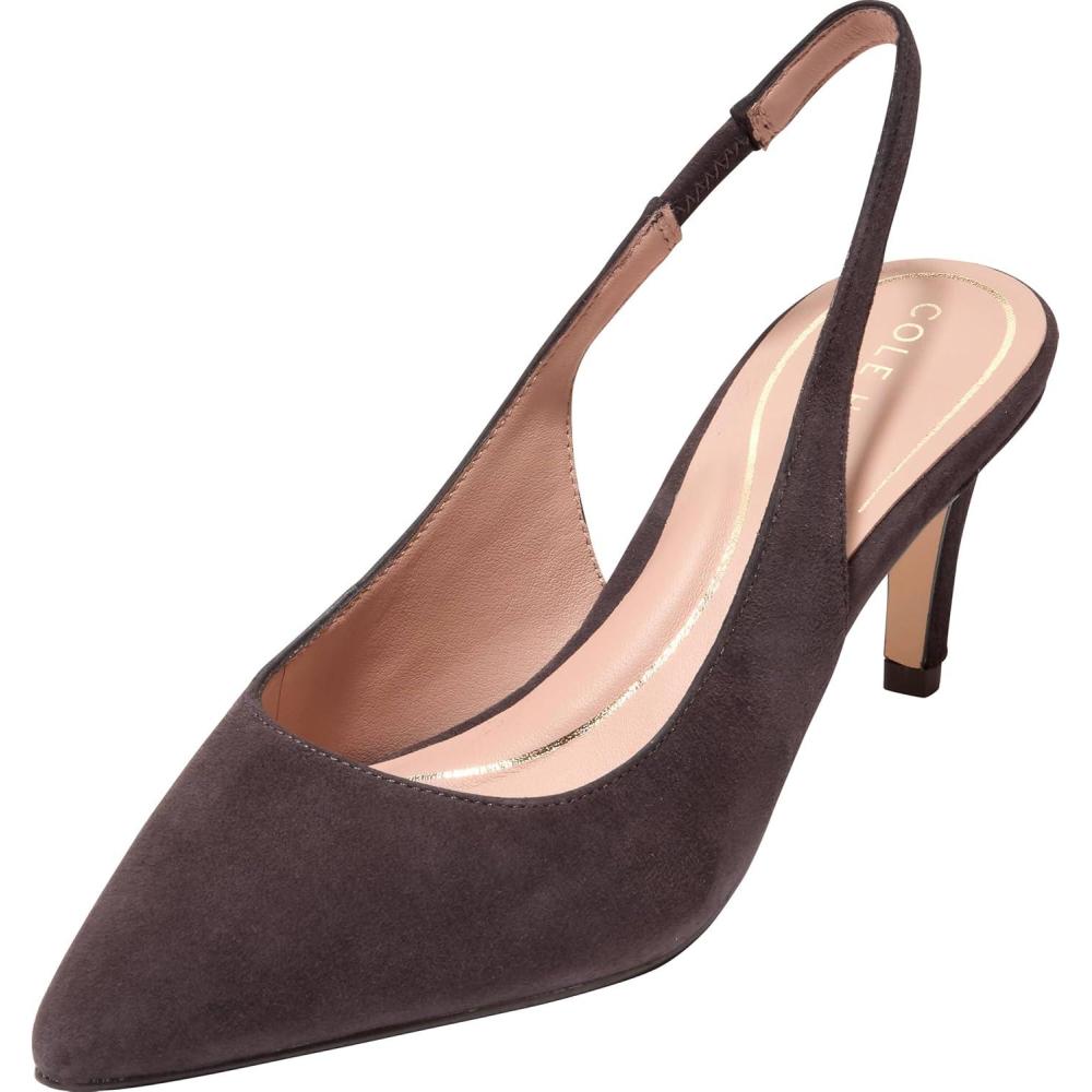 image:imageCole Haan Womens 65mm High Heel Vandam SlingDark Chocolate Suede