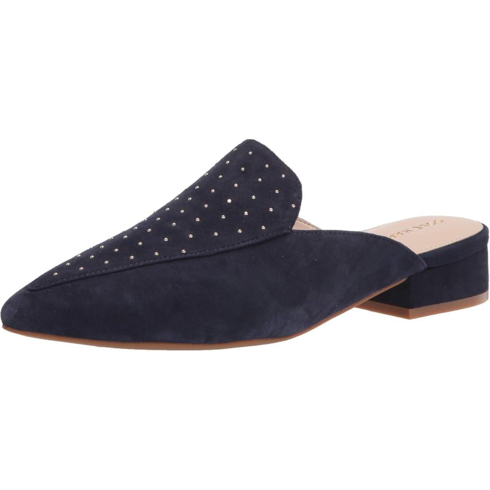 image:imageCole Haan Womens Piper MuleMarine Blue Eco Flora Suede WStuds
