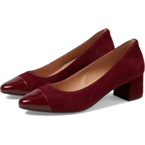 Cole Haan Womens Shoes – 45mm High Heel Go-to(Black Cherry Suede/Patent Leather)