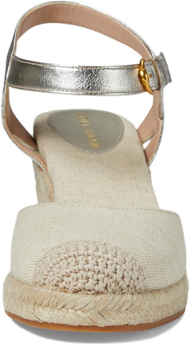 image:imageCole Haan Womens Cloudfeel Espadrille Wedge 80mm IiNatural LinenSoft Gold Ltr