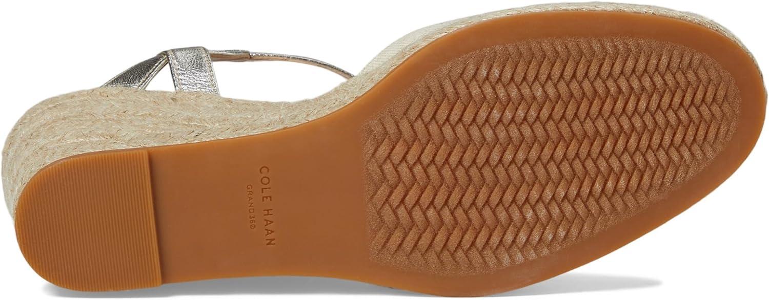 image:imageCole Haan Womens Cloudfeel Espadrille Wedge 80mm IiNatural LinenSoft Gold Ltr