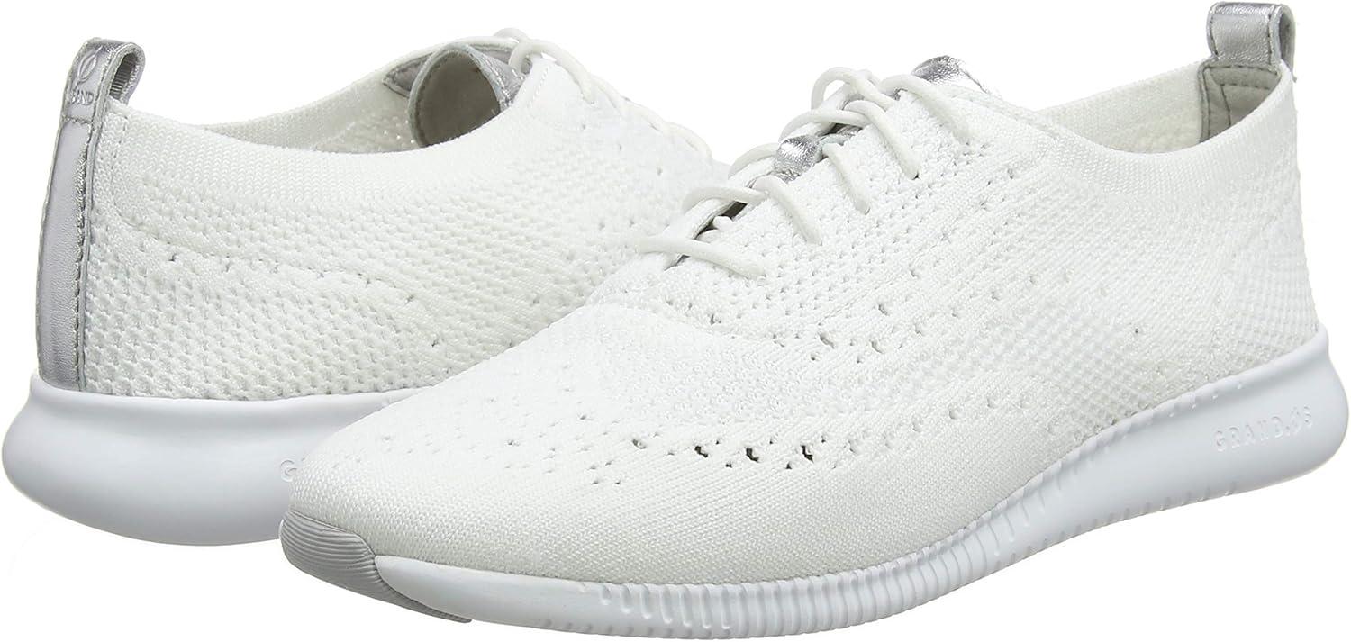 image:imageCole Haan womens 2zerogrand Lightweight StitchliteOptic White Knit Argento