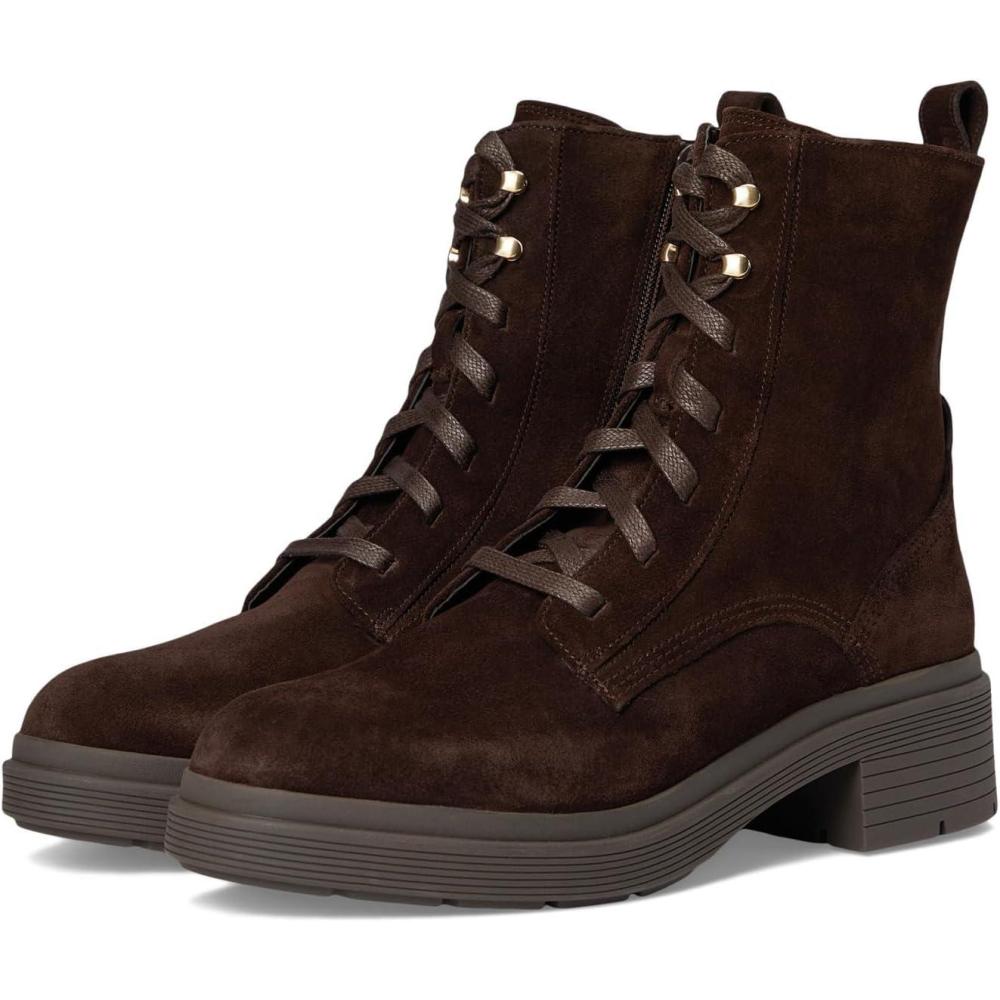 image:imageCole Haan womens Cherise Laceup LugCh Dk Chocolate Suede Wp