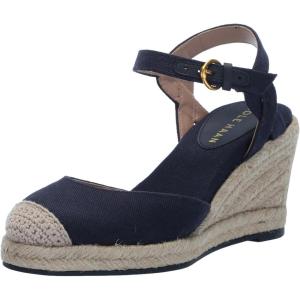 Cole Haan Womens Cloudfeel Espadrille Wedge 80mm Ii(Navy Blazer Linen/Nat Jute)
