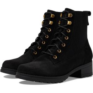 Cole Haan womens Camea Combat(Black Suede Wp)