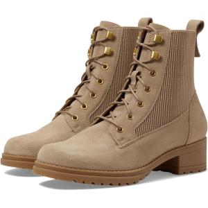 Cole Haan womens Camea Combat(Dk Latte Wp Suede)
