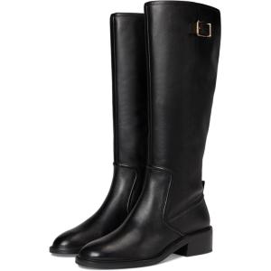 Cole Haan womens Silvana Tall Buckle(Black Leather)