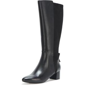 Cole Haan womens The Go-to Block Heel Tall(Black Leather)