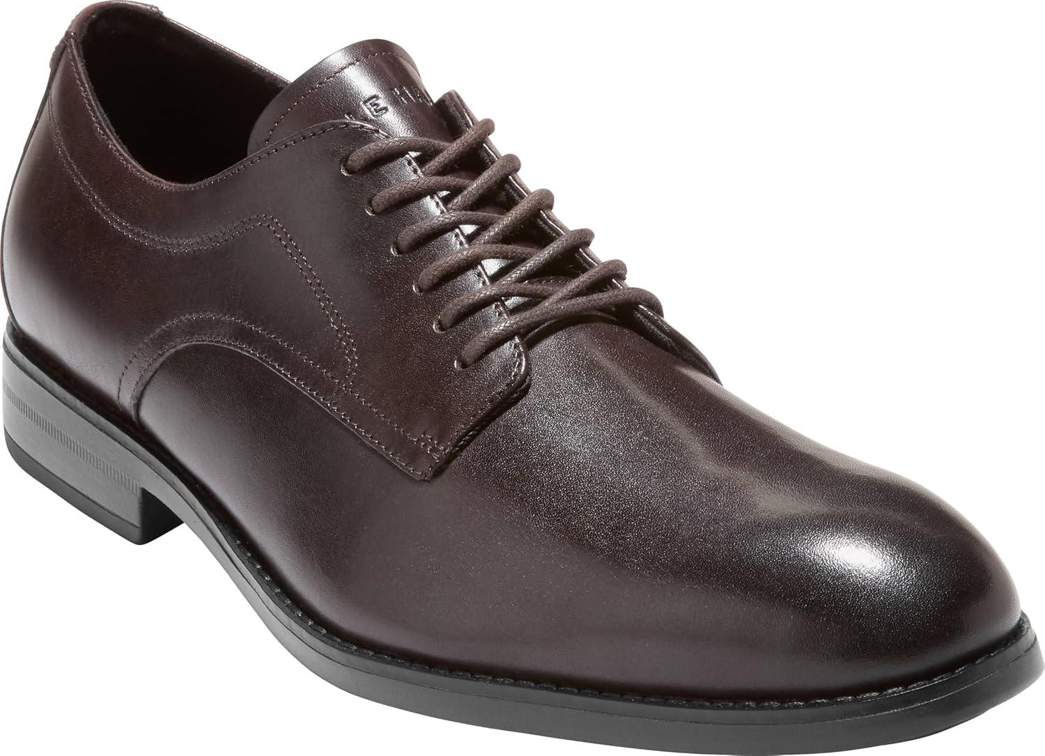 image:imageCole Haan Harmon Grand Plain Toe OxfordsDark ChocolateBlack