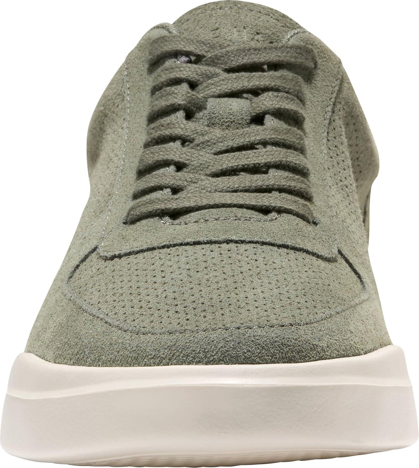image:imageCole Haan Mens Grand Crosscourt Modern Perforated SneakersDusty Olive SuedeRaven