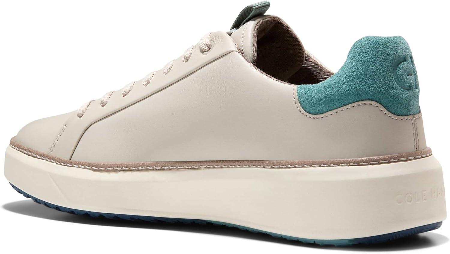 image:imageCole Haan Mens Grandpro Rally Canvas Court SneakersSilver LiningTrellisIvory