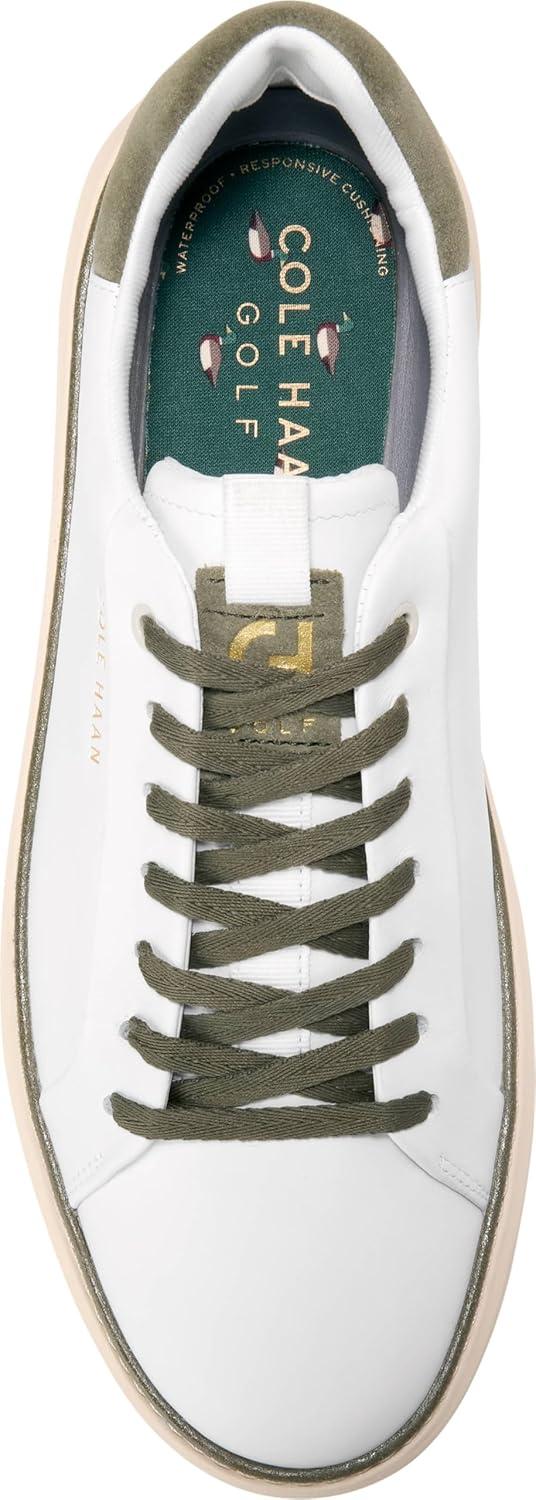 image:imageCole Haan Mens Grandpro Topspin Golf SneakersWhite SuedeWaterproof